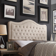 Load image into Gallery viewer, Darby Upholstered Button Tufted Curved Top Headboard