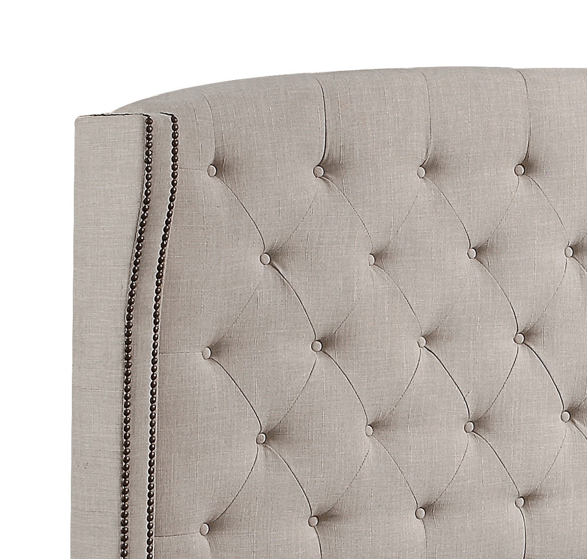 Mildred upholstered on sale wingback headboard