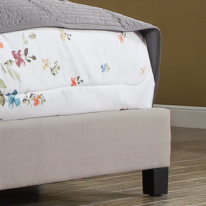 Leonard Upholstered Low Profile Panel Tufted Adjustable Standard Bed