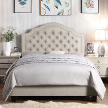 Load image into Gallery viewer, Andover Upholstered Button Tufted Curved Top Panel Bed