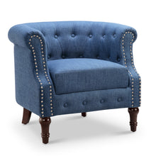 Load image into Gallery viewer, Adeline Chesterfield Rolled Out with Nailhead Trim Barrel Arm Chair