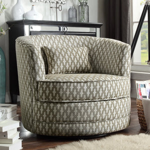 Claire Swivel Accent Chair Beige