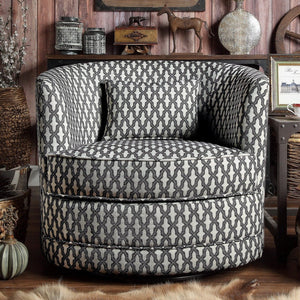 Claire Upholstered Swivel Accent Chair