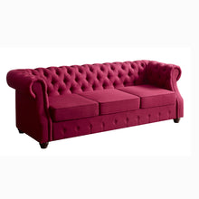 Load image into Gallery viewer, Berkeley Traditional Chesterfield Roll Arm Upholstered Sofa