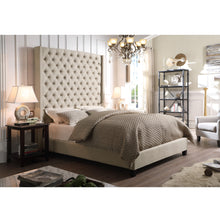 Load image into Gallery viewer, Marie Wingback Tufted High Headboard Upholstered Bed