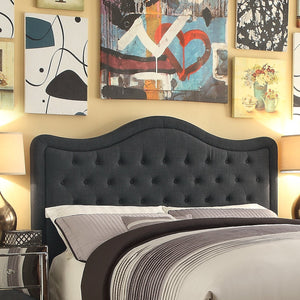 Darby Upholstered Button Tufted Curved Top Headboard