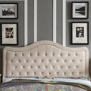 Darby Upholstered Button Tufted Curved Top Headboard