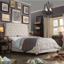 Load image into Gallery viewer, Harper Tufted Upholstered Nailhead Wingback Tall Bed