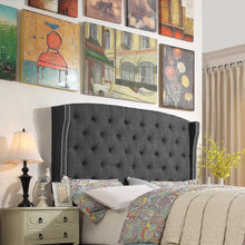 Load image into Gallery viewer, Harper Upholstered Wingback Headboard