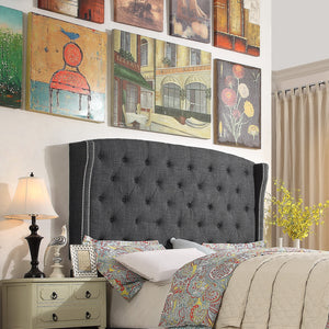 Harper Upholstered Wingback Headboard