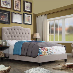 Leonard Upholstered Low Profile Panel Tufted Adjustable Standard Bed