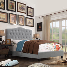 Load image into Gallery viewer, Leonard Upholstered Low Profile Panel Tufted Adjustable Standard Bed