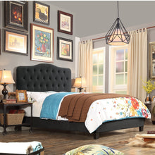 Load image into Gallery viewer, Leonard Upholstered Low Profile Panel Tufted Adjustable Standard Bed