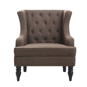 Chagnon Wide Wingback Tufted Accent Chair