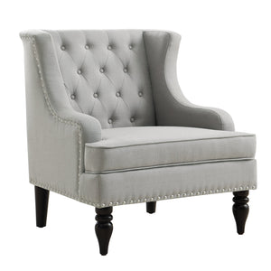 Chagnon Wide Wingback Tufted Accent Chair