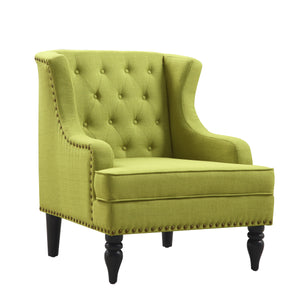 Chagnon Wide Wingback Tufted Accent Chair