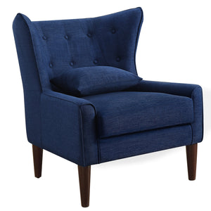 Kin Tufted Wingback Chair with Back Cushion