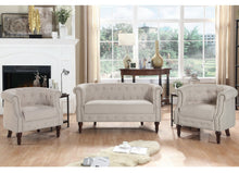 Load image into Gallery viewer, Adeline Chesterfield Rolled Out with Nailhead Trim 3 Piece Living Room Set