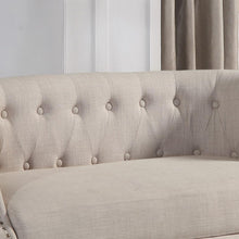 Load image into Gallery viewer, Adeline Chesterfield Rolled Out with Nailhead Trim Loveseat