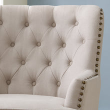 Load image into Gallery viewer, Gustavo Tufted Wingback Nailhead Trim Contemporary Accent Chair with Ottoman