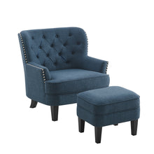 Load image into Gallery viewer, Gustavo Tufted Wingback Nailhead Trim Contemporary Accent Chair with Ottoman