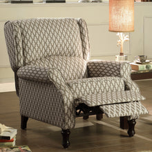 Load image into Gallery viewer, Westeros Traditional Wingback Fabric Roll Arm Push Back Recliner Chair