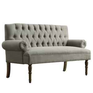 Herma Signature Chesterfield Scrolled Arm Tufted Upholstered Loveseat