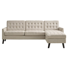 Load image into Gallery viewer, Issac Linen Tufted Square Arm Sofa Sectional with Chaise