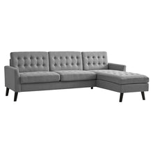 Load image into Gallery viewer, Issac Linen Tufted Square Arm Sofa Sectional with Chaise