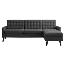Load image into Gallery viewer, Issac Linen Tufted Square Arm Sofa Sectional with Chaise