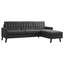 Load image into Gallery viewer, Issac Linen Tufted Square Arm Sofa Sectional with Chaise