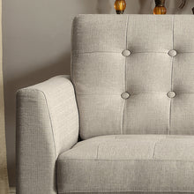 Load image into Gallery viewer, Issac Linen Tufted Square Arm Loveseat Sofa
