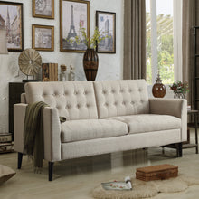 Load image into Gallery viewer, Issac Linen Tufted Square Arm Sofa