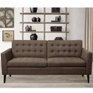 Issac Linen Tufted Square Arm Sofa