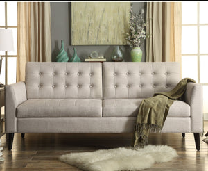 Issac Linen Tufted Square Arm Sofa