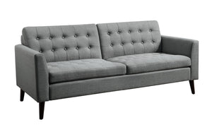 Issac Linen Tufted Square Arm Sofa