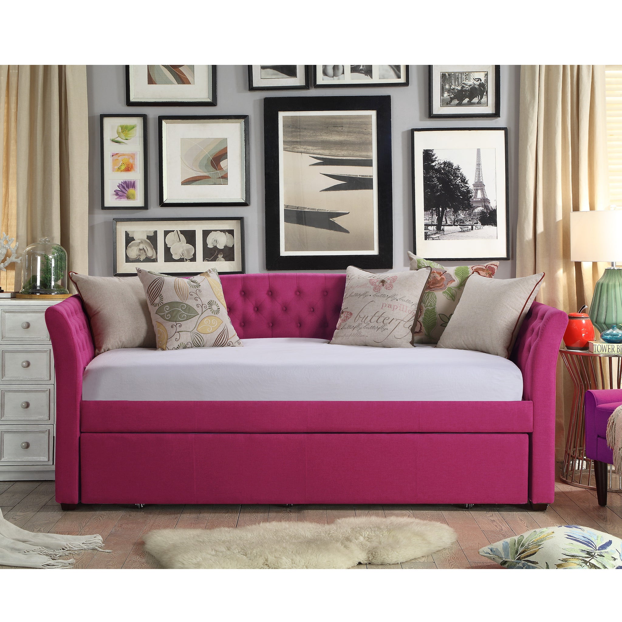 Celine Tufted Twin Size Daybed with Trundle Millbury Home