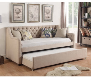 Celina Tufted Twin Size Daybed with Trundle