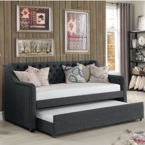 Celina Tufted Twin Size Daybed with Trundle
