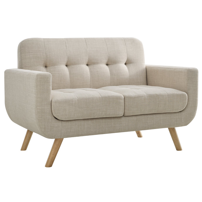 Milton Tufted Contemporary Square Arm Loveseat