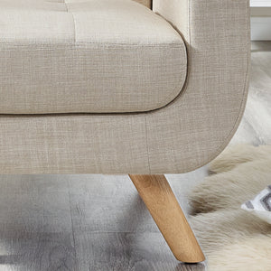 Milton Tufted Contemporary Square Arm Chair