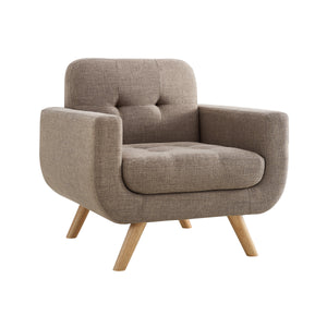 Milton Tufted Contemporary Square Arm Chair