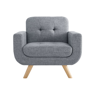 Milton Tufted Contemporary Square Arm Chair