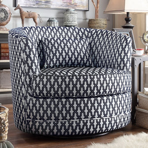 Claire Upholstered Swivel Accent Chair