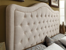 Load image into Gallery viewer, Darby Upholstered Button Tufted Curved Top Panel Bed