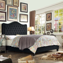 Load image into Gallery viewer, Darby Upholstered Button Tufted Curved Top Panel Bed