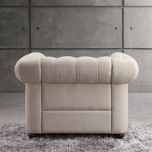 Load image into Gallery viewer, Berkeley Traditional Chesterfield Roll Arm Upholstered Armchair