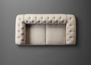 Berkeley Traditional Chesterfield Roll Arm Upholstered Loveseat