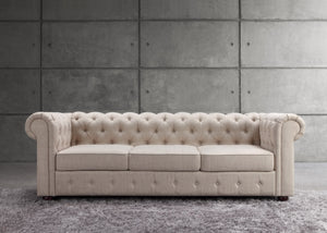 Berkeley Traditional Chesterfield Roll Arm Upholstered Sofa