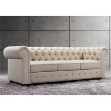 Load image into Gallery viewer, Berkeley Traditional Chesterfield Roll Arm Upholstered Sofa